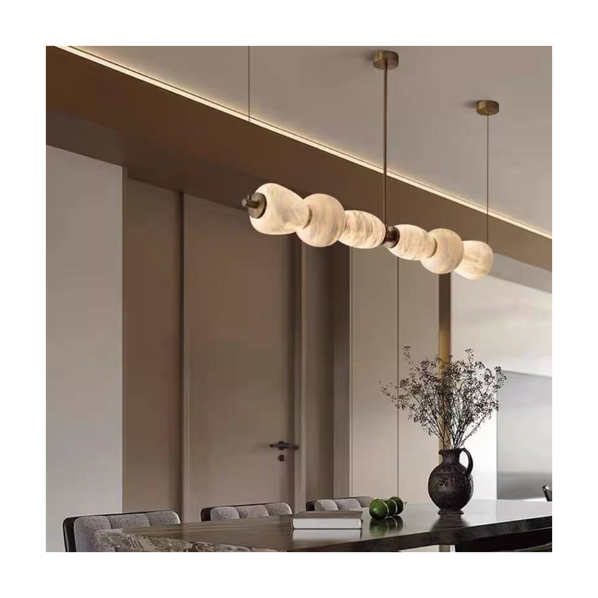 Alabaster Knuckle Pendant Light